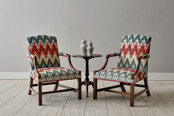 Flame stitch covered