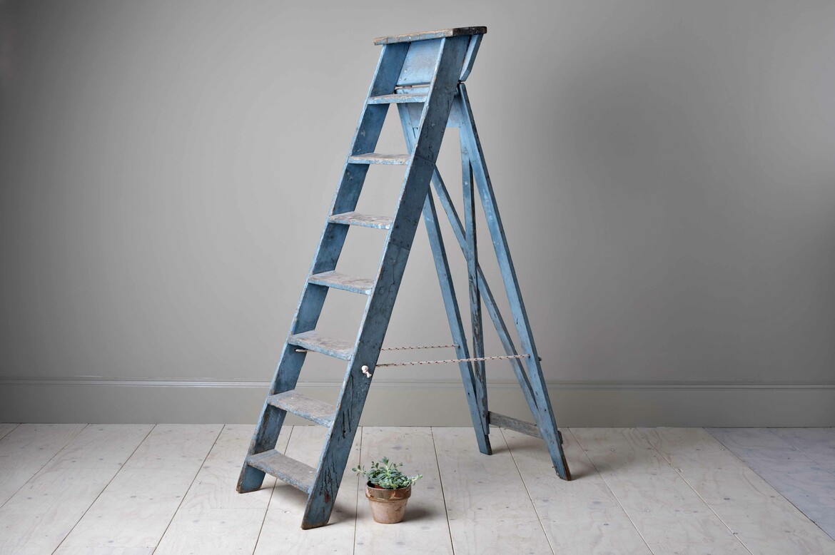 Max Rollitt antique painted stepladder