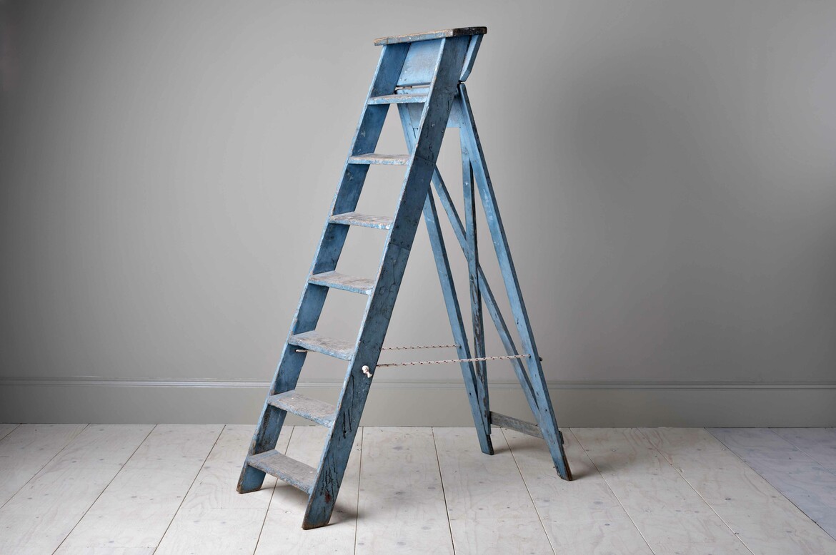 Max Rollitt antique painted stepladder