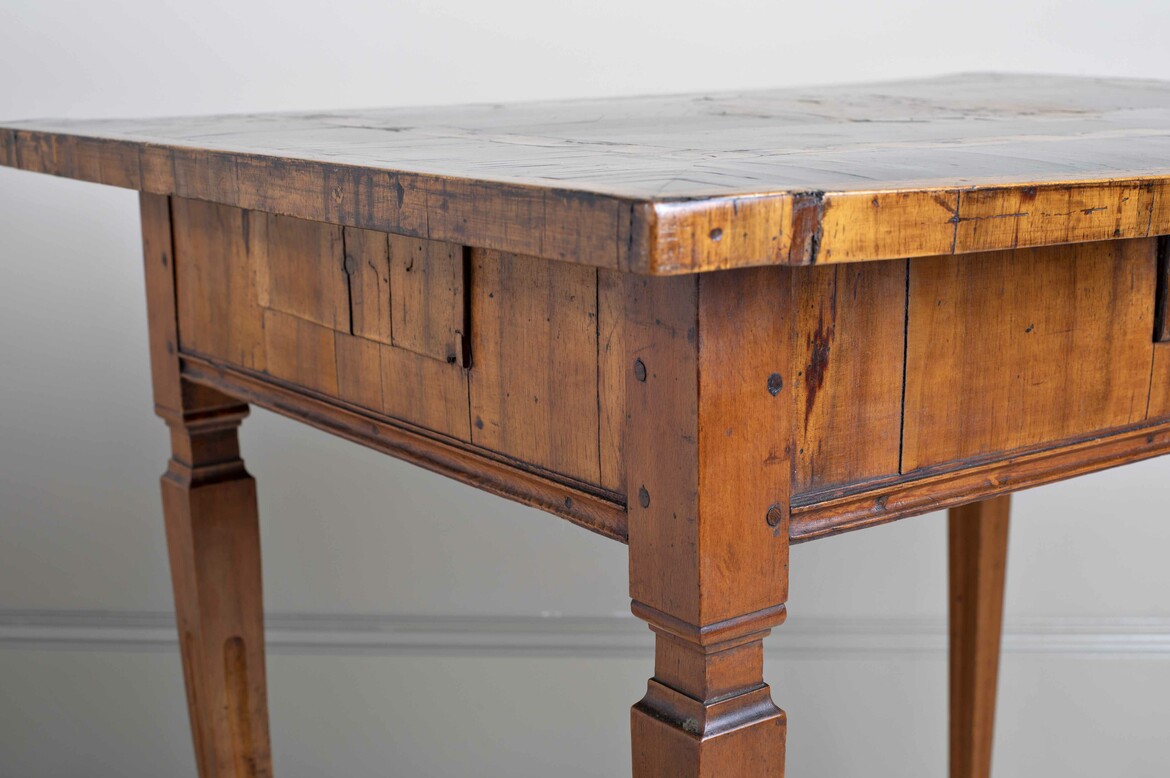 Max Rollitt antique Italian walnut marquetry table