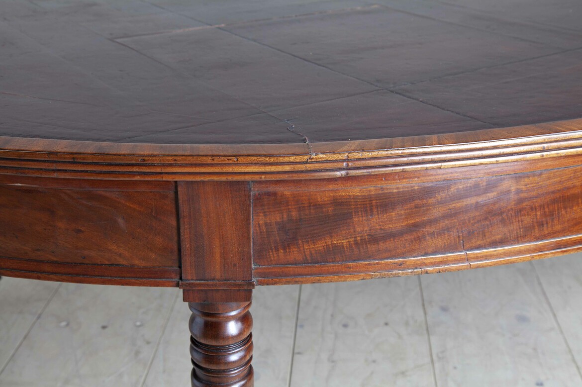 Max Rollitt antique mahogany oval library table