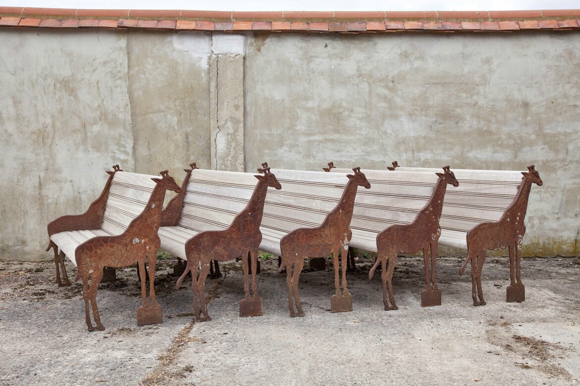 Max Rollitt giraffe bench zoo