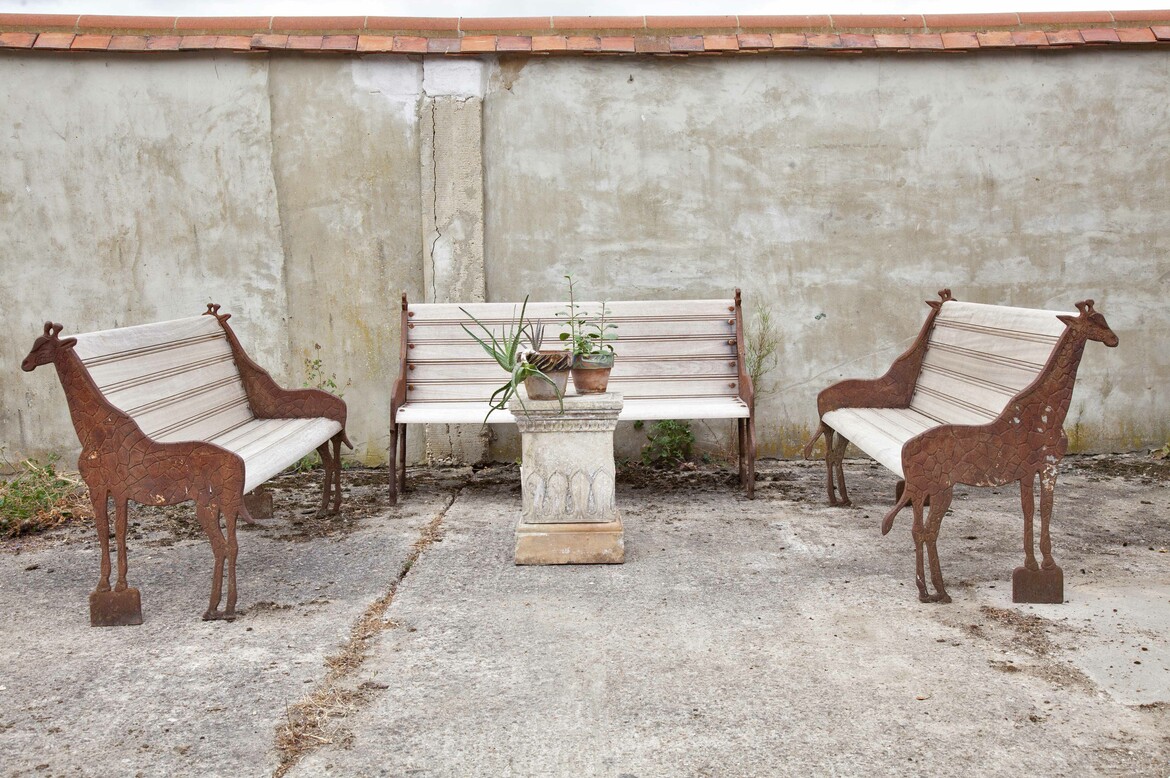 Max Rollitt giraffe bench zoo