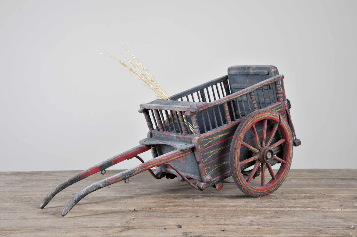 Max Rollitt antique wooden model hay cart