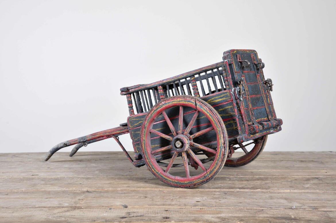 Max Rollitt antique wooden model hay cart