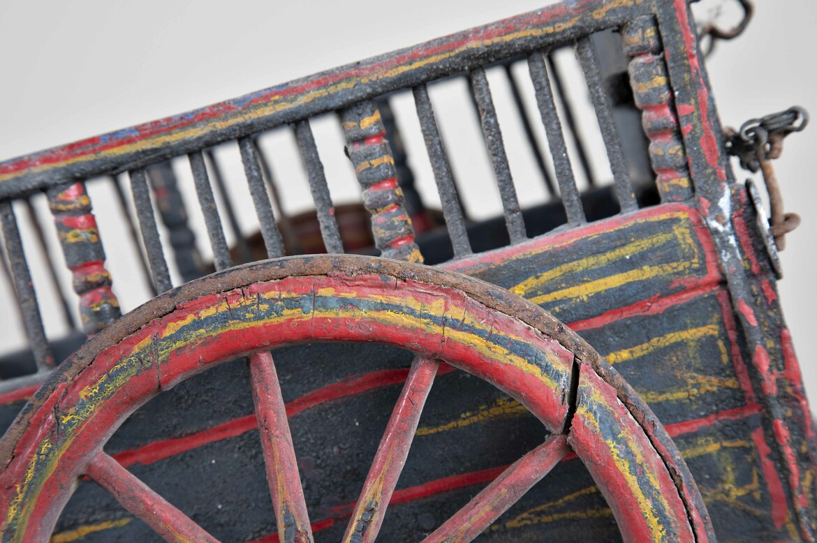 Max Rollitt antique wooden model hay cart