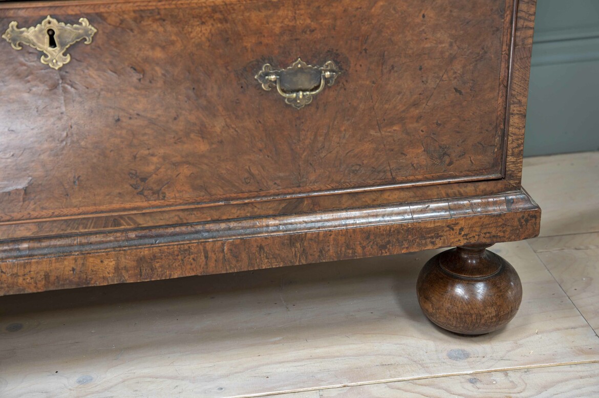 Max Rollitt antique walnut cabinet on chest