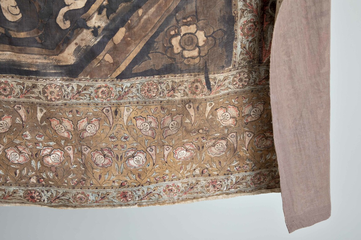 Max Rollitt antique hand-painted portrait kalamkari