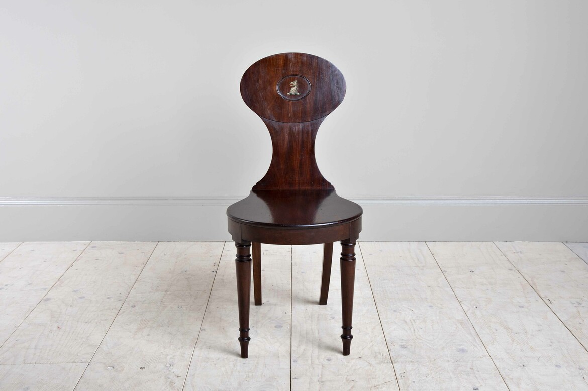 Max Rollitt antique mahogany hall chair