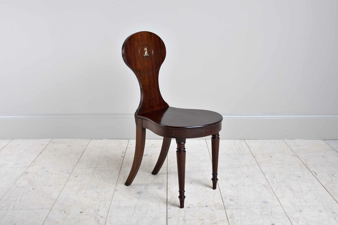 Max Rollitt antique mahogany hall chair