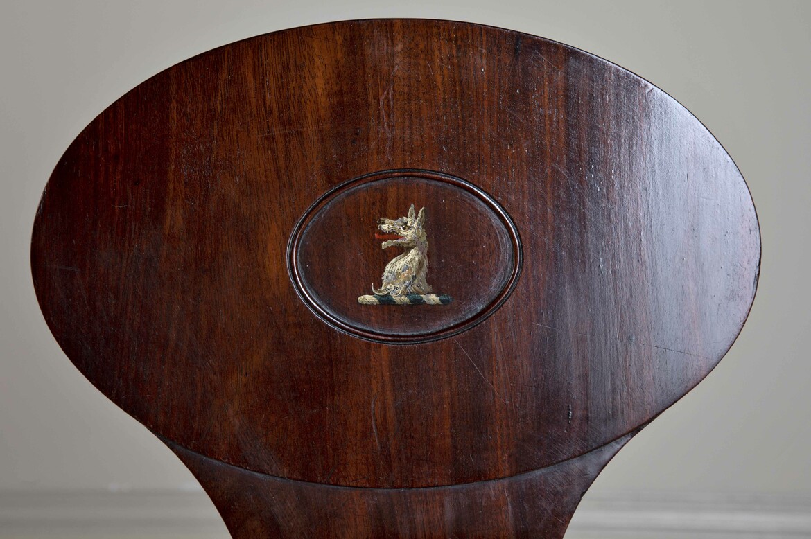 Max Rollitt antique mahogany hall chair