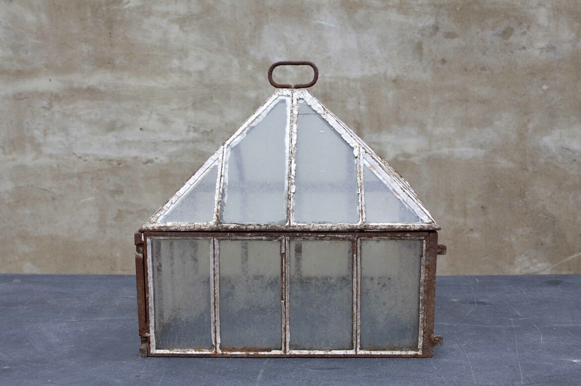 Max Rollitt antique cast iron garden cloche