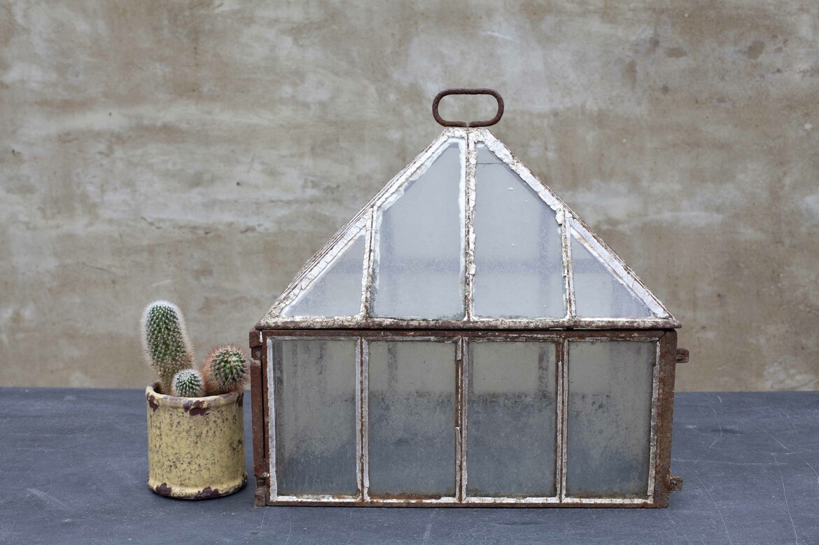 Max Rollitt antique cast iron garden cloche