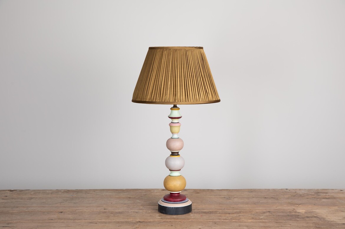 Max Rollitt Autumn Bloomsbury lamp with dune lampshade