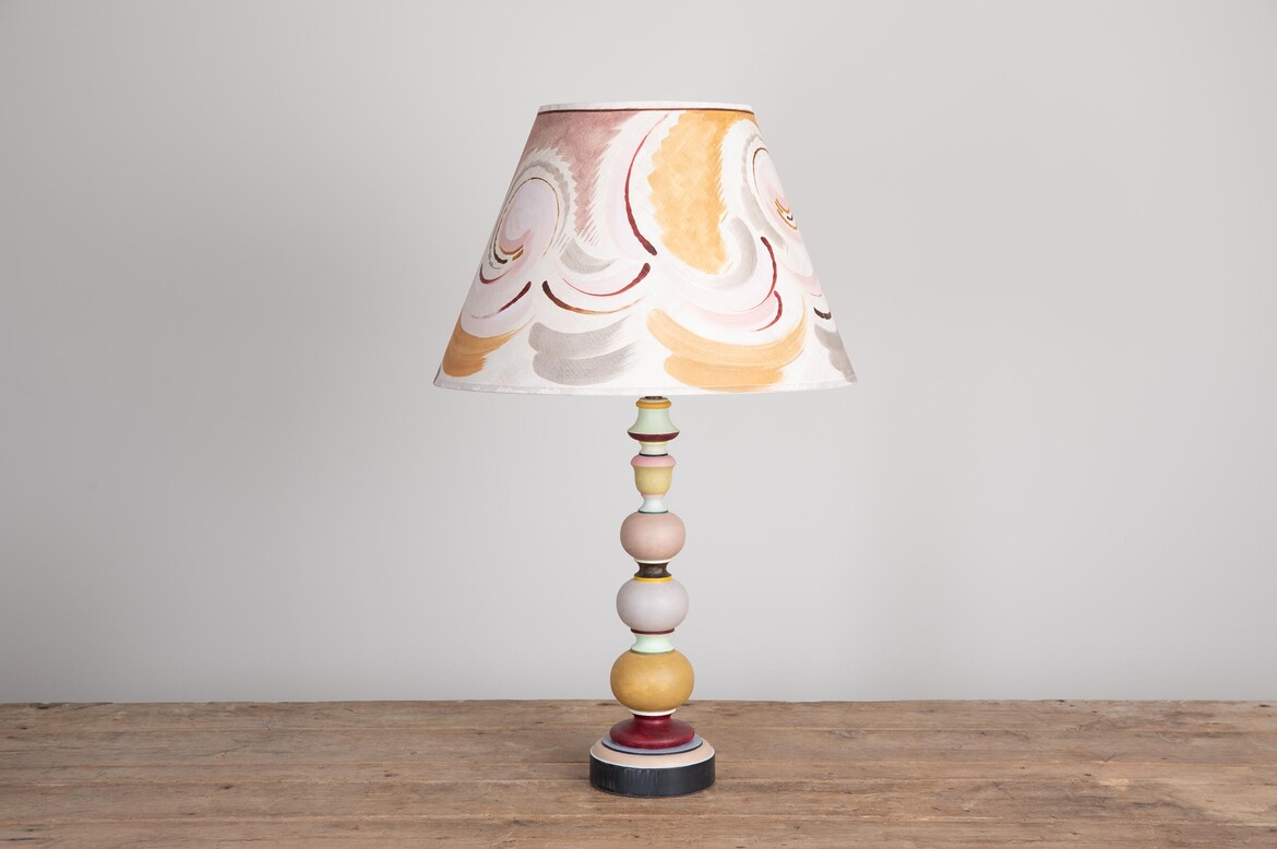 Max Rollitt Autumn Bloomsbury lamp with firle lampshade