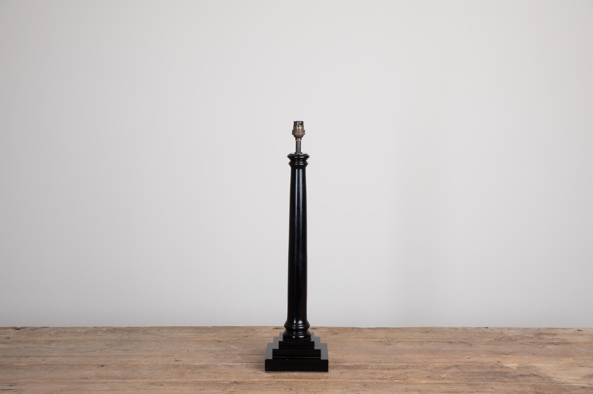 Max Rollitt Bespoke ebonised coloumn lamp 