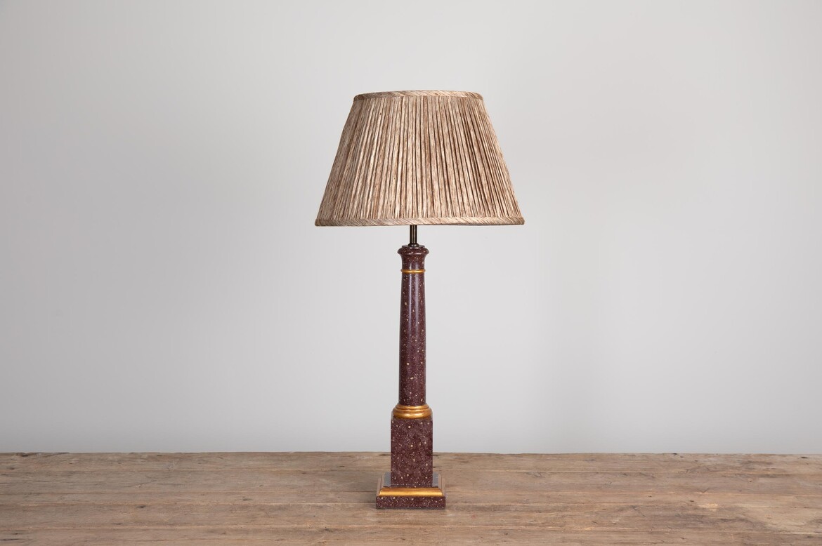 Max Rollitt Bespoke fantastical lamp with afara lampshade