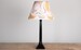 Max Rollitt Bespoke ebonised coloumn lamp with firle lampshade