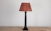 Max Rollitt Bespoke ebonised coloumn lamp with mercury lampshade